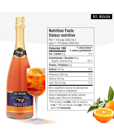 St. Regis Spritz 2 Pack (2 x 750 mL Per Bottle) - Non Alcoholic Sparkling Wine - Low Carb and Low Sugar - Perfect Food Pairing - Ideal Wedding Gifts or Gift Baskets - Enjoy Life and Flavorful Wine - Buy Online on GoSupps.com