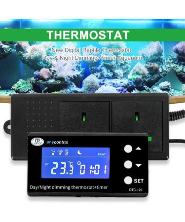 Shienfir Digital Thermometer Hygrometer Digital LED Temperature Controller Digital Reptile Thermostat LCD Display Multipurpose Day/Night Dimming Digital Thermostat Timer(from UK Fast Arrival) UK P UK Plug - Buy Online on GoSupps.com