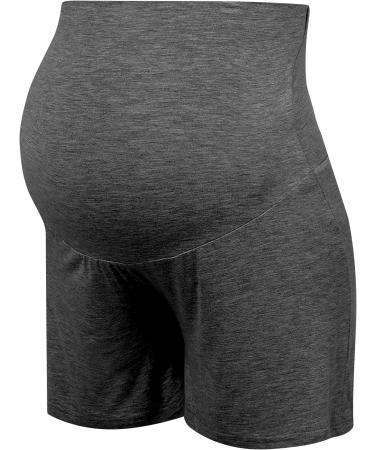 Amorbella Maternity Yoga Shorts - Women's Pregnancy Lounge Wear Pants - Dark Gray - Buy Online on GoSupps.com