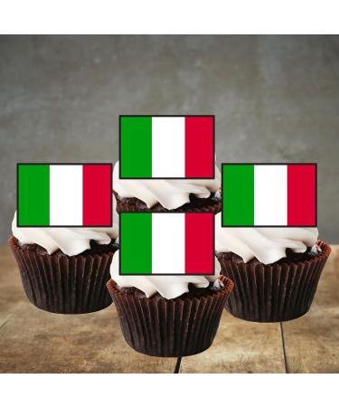 24 Italian Flag Cupcake Toppers Italy Flags Edible Italia Flags Flags Of The World Cake Decorations Eurovision Party Decorations Italy Decorations Italian Party Decorations Italian Cake - Buy Online on GoSupps.com