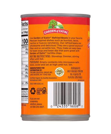 Bearitos Organic Low Fat Traditional Refried Beans 16 oz (Pack of 12) - 12-Pack 1lb Cans - Buy Online on GoSupps.com
