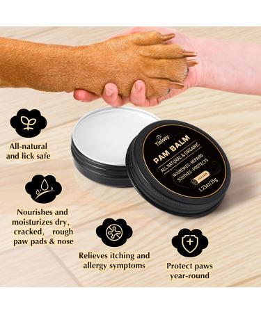 Tinioey All-Natural Lick Safe Dog Paw Balm for Dogs & Cats | 2 Pack Dog Nose and Paw Balm Protector | Moisturizer & Soother for Dry Cracked & Itchy Paws Nose Elbows | Paw Cream & Butter for Dogs - Buy Online on GoSupps.com