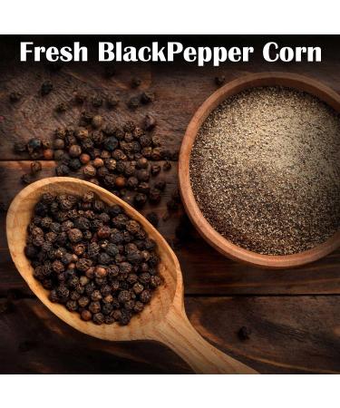 Himalayan Chef Black Peppercorns Glass Grinder 6.4 oz - Premium Quality Peppercorns for Gourmet Cooking - Single Pack - Buy Online on GoSupps.com