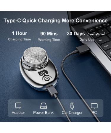 Mini Electric Razor for Men with LCD Display - Cordless Rechargeable Beard Trimmer for Wet and Dry Grooming - Portable and Travel-Friendly Shaver - Perfect Gift for Men - Buy Online on GoSupps.com