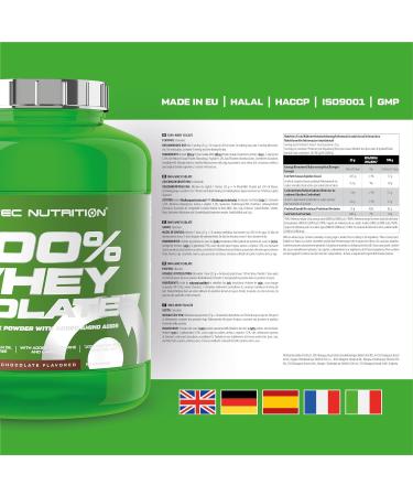 Scitec Nutrition Whey Isolate Protein - Chocolate Flavor 2000g | Buy Online for International Shipping - Buy Online on GoSupps.com