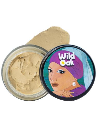 WildOak Organic Advance Repair & Restoration Eye Mud Mask | Dark Circles Fine Lines Anti Aging & Eye Puffiness | 4x Power of Saffron Geranium Sandalwood & Aloevera | For All Skin Types | 1.76 oz
