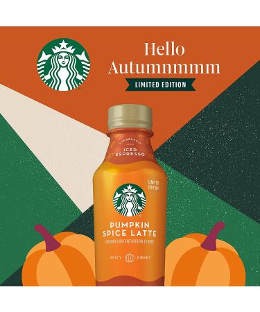 Starbucks Pumpkin Spice Latte 14 fl oz Bottles (8 Pack) - Limited Edition Iced Espresso Pumpkin Spice - Buy Online on GoSupps.com