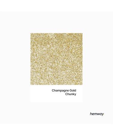 Hemway Eco-Friendly Biodegradable Glitter 100g - Vegan & Cosmetic Safe Sparkle for Face Eyes Body Hair Nails | Champagne Festival Makeup - Buy Online on GoSupps.com