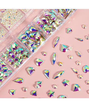 4440 Pcs Crystal AB Nail Rhinestones Set with Picker Pencil and Tweezer - Multi-Shape 3D Nail Diamonds for Nail Art and DIY Decoration | Rhinestone Kit B - Buy Online on GoSupps.com