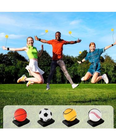 Quixotical 4-Piece Wrist Rebound Ball Set - Ball on Cord for Children & Adults | Effective Wrist Exercises for Tension & Pain Relief - Buy Online on GoSupps.com