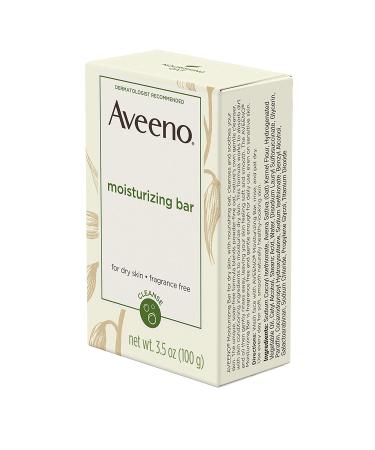 Aveeno Fragrance-Free Moisturizing Bar Soap with Nourishing Oat | 3.5 oz (100 g) - Buy Online on GoSupps.com