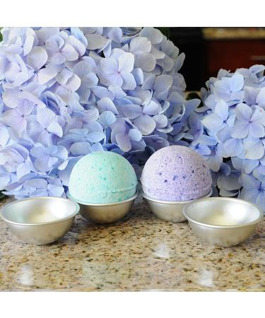 Metal Bath Bomb Mold Set - DIY Luxury Bath Bombs - 2 Molds (4 Pieces) - 2.56 Diameter - Premium Finish - The Bath Company - Buy Online on GoSupps.com