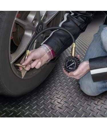 JACO BikePro Tire Pressure Gauge - 160 PSI for Road Bike & BMX | Presta & Schrader Air Chucks - Buy Online on GoSupps.com