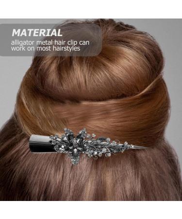 minkissy Hair Clips for Styling Billed Hair Clips Alligator Hair Clip Rhinestone Hair Barrette Hair Pin Fancy Barrettes for Women's Hair Miss Crocodile Skin Metal - Buy Online on GoSupps.com