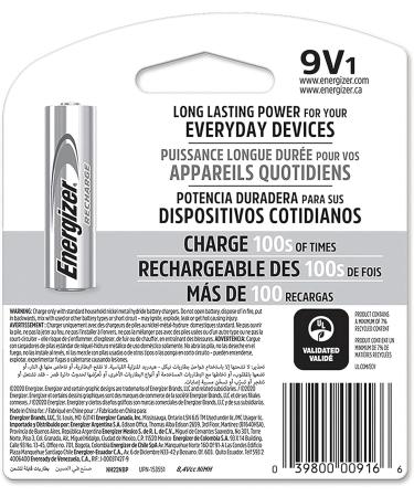Energizer NH22BP ACCU 9-Volt Rechargeable Battery - Long-lasting Power for All Devices | Fast International Shipping - Buy Online on GoSupps.com