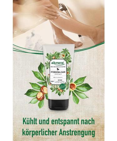 Alkmene Horse Balm with Organic Horse Chestnut - Cooling Vegan Skin Care Pack (3x150ml) | No Silicones Parabens or Mineral Oil - Buy Online on GoSupps.com