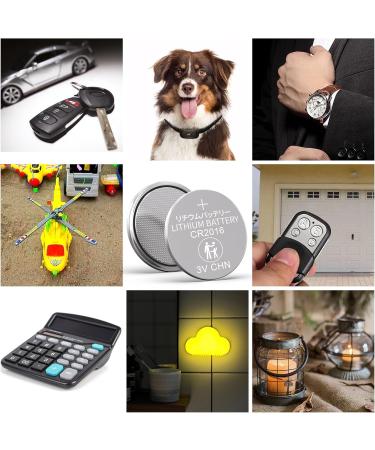 CR2016 3V Lithium Coin Cell Battery CR 2016 3V Lithium Batteries DL2016 ECR2016 Battery 2016 for Car Key Fob Watch Dogs Collar Door Opener 10pcs - Buy Online on GoSupps.com