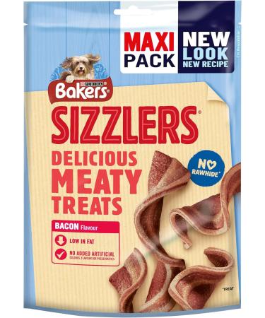 Bakers Sizzlers Dog Treats Bacon 185g Pack of 5 - Buy Online on GoSupps.com