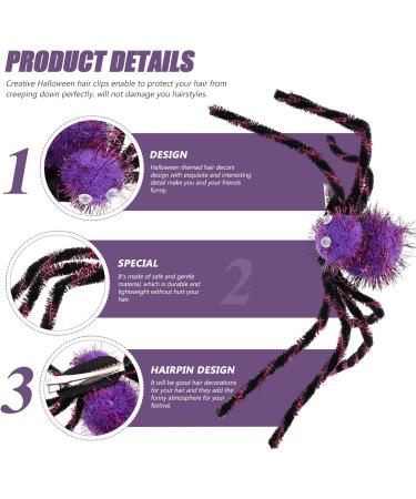 minkissy Halloween Spider Hair Clip - Large Spider Hair Barrettes - Spooky Hair Clips - Funny Halloween Barrettes halloween Spider Hair Clips for Women Girls (Purple)30cm - Buy Online on GoSupps.com