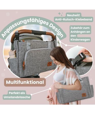 Buy Micu Micu Diaper Bag Stroller - Large Capacity Waterproof Includes Diaper Pad - Perfect Mommy & Clinic Bag - 50x14x30cm Gray - Buy Online on GoSupps.com