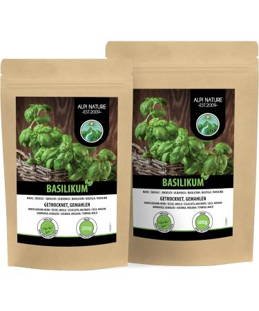 Ground basil (250g 8.8oz) basil powder 100% natural and without additives gently dried and ground basil powder 250 GR (8.8oz) - Buy Online on GoSupps.com