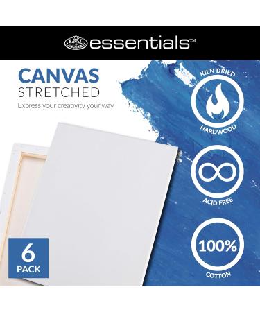 Royal & Langnickel Essentials 12x16 Triple Gessoed Stretched Canvas Value Pack for Oil and Acrylic Painting - 6 Pack - Buy Online on GoSupps.com