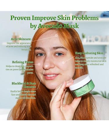 ANAI RUI Green Tea Face Mask with Avocado Clay - 120g / 4.23 oz | Acne Detox, Deep Cleanse, Hydrating, Nourishing & Soothing Skin Care - Buy Online on GoSupps.com