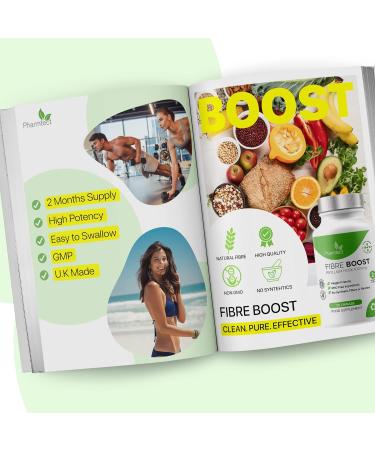 Pharmtect Psyllium Husk Fibre Supplement Capsules - 1000mg | Daily Rhythm Support | Pure Plantago Ovata Seeds | Soluble Fiber Boost - 120 Capsules - Buy Online on GoSupps.com