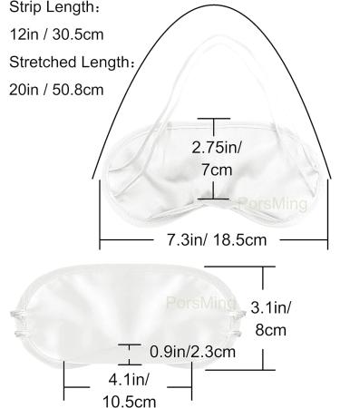 PorsMing Eye Mask Sleep Masks Pack of 30 - Adjustable Nose Pad, 4 Layers, Colors - Ideal for Team Building Games and Parties - Women Men Kids - White - Buy Online on GoSupps.com