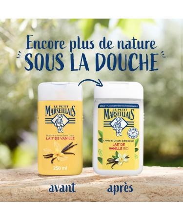 Le Petit Marseillais - Extra Gentle Shower Cream Organic Vanilla Milk (pack of 6 bottles of 250 ml) - 92% gold ingredients - Buy Online on GoSupps.com
