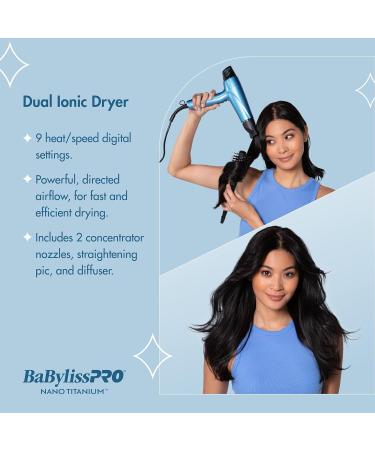 Buy BaBylissPRO Nano Titanium Hair Dryer - 2000W Professional Ionic Blow Dryer for Faster Frizz-Free Results | Global Shipping Available - Buy Online on GoSupps.com