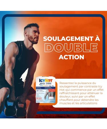 Icy Hot Medicated XL Pain Patch Large Patches for Temporary Arthritis Lumbago Backache and Muscle Pain Relief Menthol 5% 3 Count - Buy Online on GoSupps.com