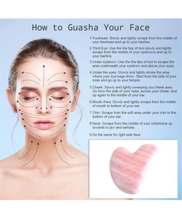 Natural Jade Gua Sha Massager - Organic Anti-Aging Rosa Quartz Board for Skin Rejuvenation & Beauty Therapy - Buy Online on GoSupps.com
