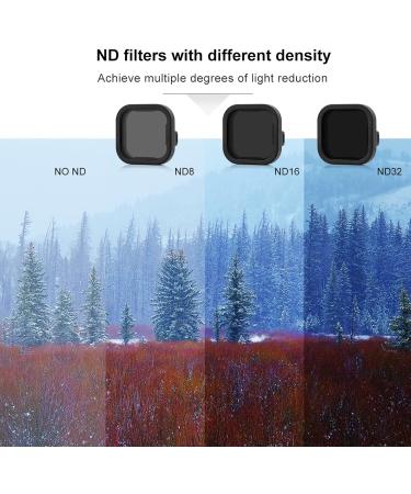 Soonsun 4-Pack Lens Filter Kit for GoPro Hero 11/10/9 Black - ND8 ND16 ND32 CPL Filters - Lens Protector for GoPro Hero 9/10/11 Black Camera - Buy Online on GoSupps.com