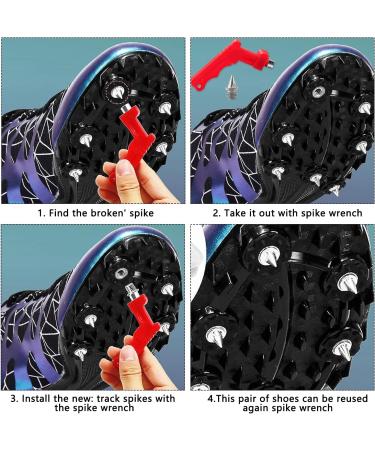 22 Pieces Sprint Replacement Spikes for Sports Shoes - 7mm Length 5mm Diameter with Wrench - Ideal for 100-400m Rubber Track Racing - Buy Online on GoSupps.com