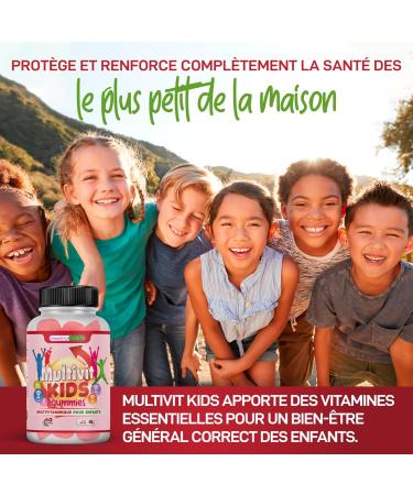 Multivitamin Complex for Children | Strengthens and Protects Defenses | Brings Energy and Wellness | Promotes Correct and Healthy Growth | Sugar Free Gums Cherry Flavor 60U - Buy Online on GoSupps.com