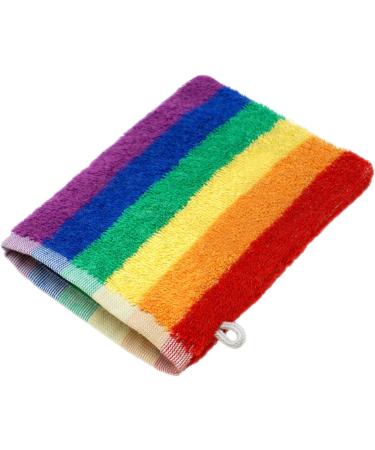 Lashuma Wash Gloves - Terry Cloth 4-Pack Rainbow Striped Washcloths 15x21 cm Soft & Absorbent Towels for All Skin Types | International Shipping - Buy Online on GoSupps.com