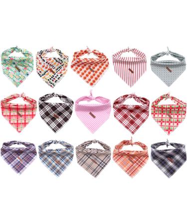 Lionet Paws Dog Bandana | Triangular Headscarf for Small Medium & Large Dogs | Pink Checkered | Pack of 1 - Buy Online on GoSupps.com