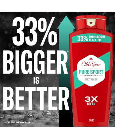 Old Spice Refreshing Body Wash for Men High Endurance 3X Defense 24/7 Shower Fresh with Long Lasting Scent Pure Sport Scent 24 oz (Pack of 2) - Buy Online on GoSupps.com