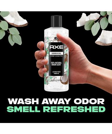 AXE Men's Caribbean Coconut Body Wash 18oz - 4 Pack | Natural Scent & Plant-Based Ingredients - Buy Online on GoSupps.com