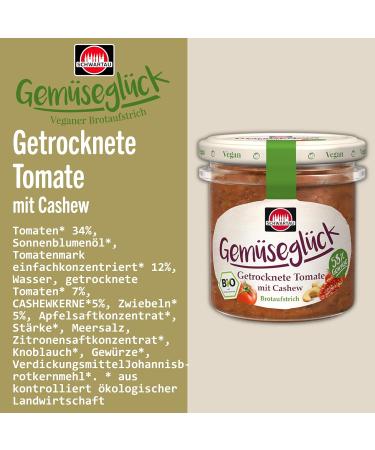 Schwartau Gem segl ck Vegan Organic Dried Tomato & Cashew Spread - 135g | Premium Plant-Based Vegan Dip - Buy Online on GoSupps.com