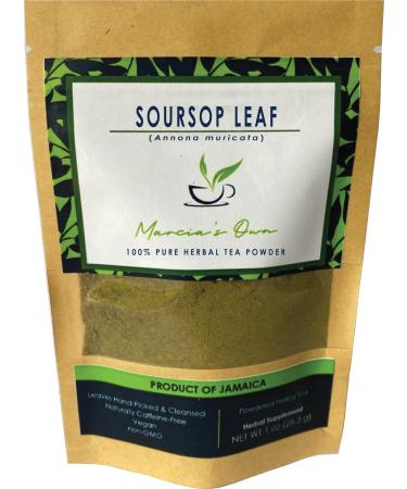 Marcia s Own Marcia's Own Soursop Leaf 100% Pure Herbal Tea Powder from Jamaica 1 oz / 28.3 g (40 Servings)