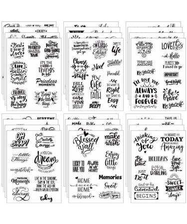 546 Pcs 24 Sheets Vintage Words Stickers for Journaling Nice Words Sentences Stickers Inspirational Scrapbook Stickers Waterproof Aesthetic Stickers for Journaling Water Bottles Laptop (Vivid Style)