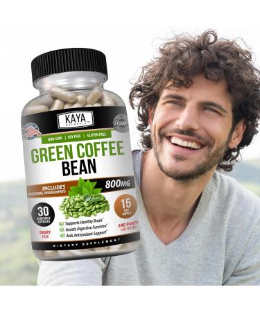 Kaya Naturals Green Coffee Bean Extract - Non-GMO Gluten-Free Supplement (30 Count (Pack of 1) - Buy Online on GoSupps.com