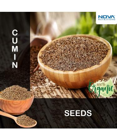 Certified Organic Whole Cumin Seeds 16 OZ (454 gm) - Nova Nutritions - Buy Online on GoSupps.com