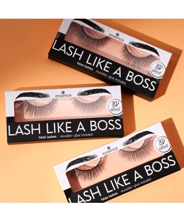 Essence Lash Like a Boss No. 03 - Vegan False Lashes | Extensive Volume & Long-Lasting | 3 Pack of Defined Black Artificial Eyelashes - Buy Online on GoSupps.com
