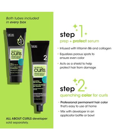 All About Curls 7N Taupe Twist - Permanent Hair Color for Curly Hair | 100% Grey Coverage | Nourishing Dye with Prep + Protect Serum - Buy Online on GoSupps.com