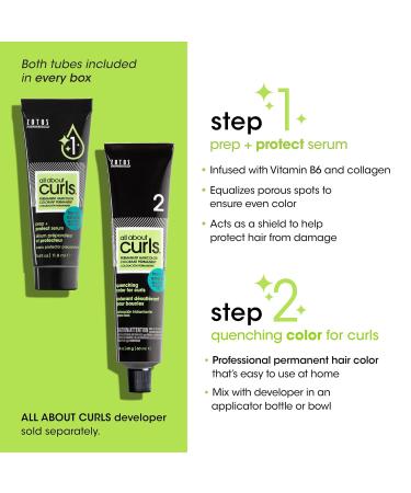 All About Curls 6WB Cinnamon Roll - Medium Blonde Permanent Hair Color for Curly Hair | 100% Grey Coverage & Nourishing Serum - Buy Online on GoSupps.com