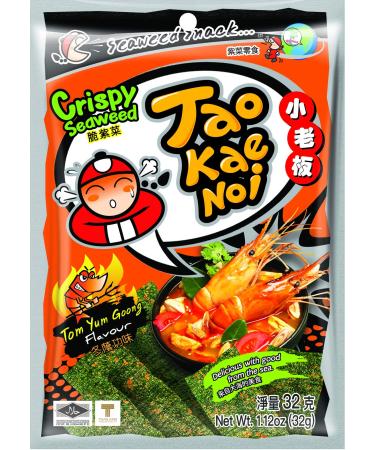 Tao Kae Noi Crispy Seaweed Snack Tom Yum Goong seaweed snack with shrimp flavour 32 g 32 g (1 pack) Tom Yum Goong