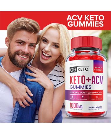(2 Pack) G6 Keto ACV Gummies with Vitamin B12 & Beet Root - Vegan Formula for Weight Loss - 120 Gummies - Buy Online on GoSupps.com